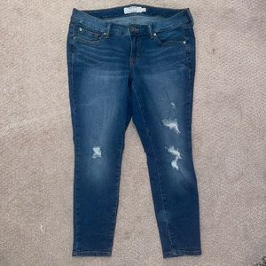 Torrid 12 Ripped Skinny Jeans